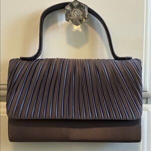 Vintage 80’s Elegant Pleated Satin Light Purple Handbag